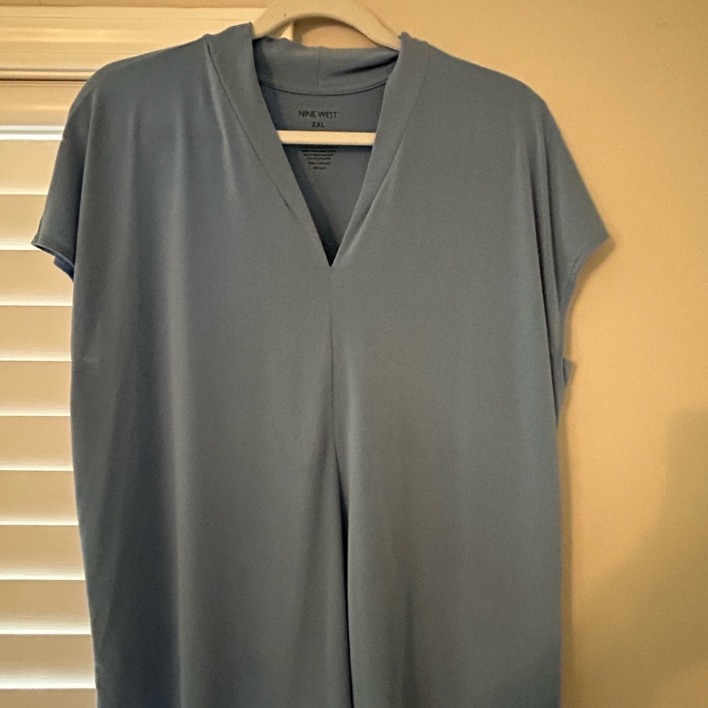Nine West Women's Soft Blue Blouse